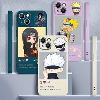 good looking naruto cartoon character for apple iphone 12 13 pro mini pro max x xr xs xs liquid silicone cover funda phone case