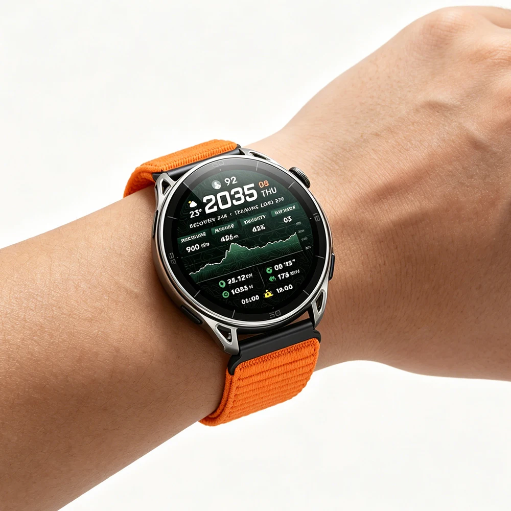 Фото Нейлоновый ремешок 18 мм, 20 мм, 22 мм для Amazfit Cheetah 2 Ultra/2 Pro/Active Max 3, дышащий браслет для Garmin Forerunner 170 70/Venu 4/3 №2