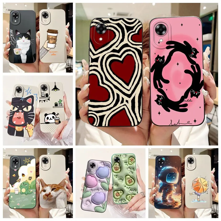 Для Oppo A17 чехол A17K CPH2471 Новый Модный с рисунком в виде конфет 6 56 ''мягкий