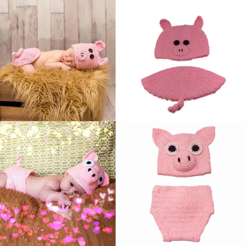 

2 шт./комплект, новорожденные розовые вязаные наряды