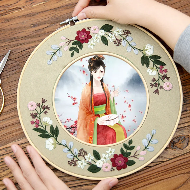 

Набор для вышивки цветочным узором «сделай сам», вышивка крестиком для начинающих, шитье, художественная живопись, рукоделие, домашний деко...