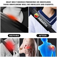 2pc car shoulder pad seat belt protector seat belt protector car interior breathable protection for abarth punto 124 125 500 etc