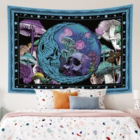 moon phase witch skeleton tapestry wall hanging witchcraft bedroom aesthetics room decor polyester table cover yoga beach