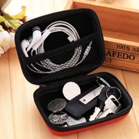 for earphones hard back carry case storage bag holder pouch convenience headphone usb cable case earbuds memory card storage box