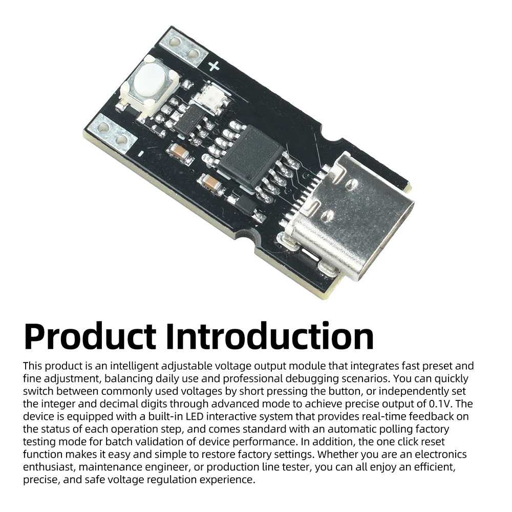 USB Type-C PD QC Deception Board Trigger Fast Charge Module DC 5-20V Регулируемый индикатор модуля зарядки для повышения (art.: 3920dcedb48fd) - 3920dcedb48fd