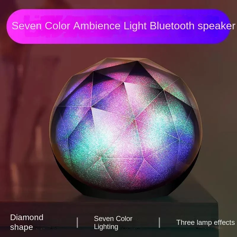 

New Bluetooth speaker home LED melody dazzle color lamp creative gift desktop small stereo subwoofer night light