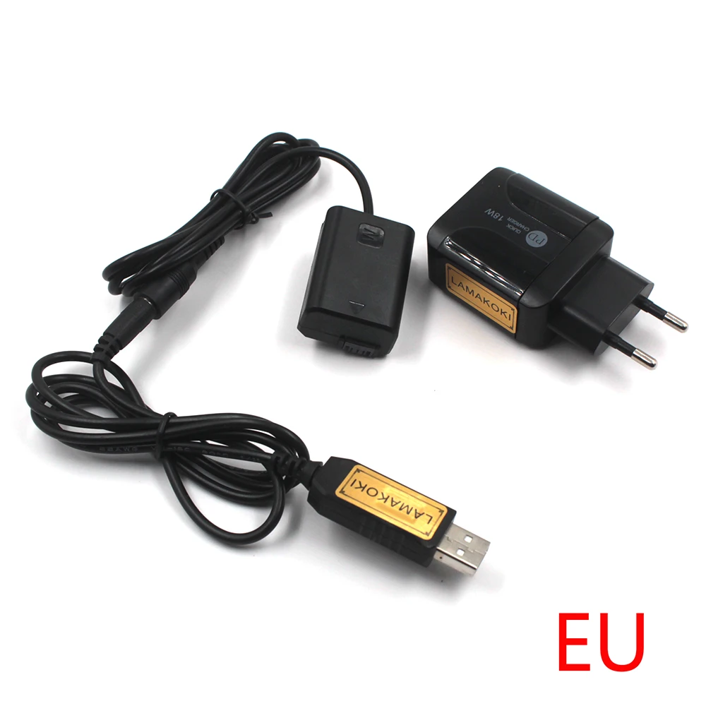 

5 в USB телефон муляж аккумулятора адаптер с кабелем питания для Sony A7 Mark II A7 NEX5 A6000