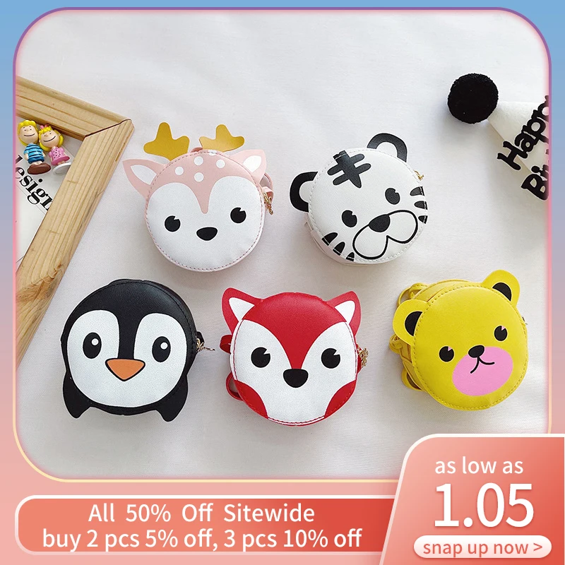 

Cartoon Animal Shape Children Shoulder Crossbody Bag Cute Mini Kids Coin Purse Wallet Fashion Princess Girls PU Leather Handbags