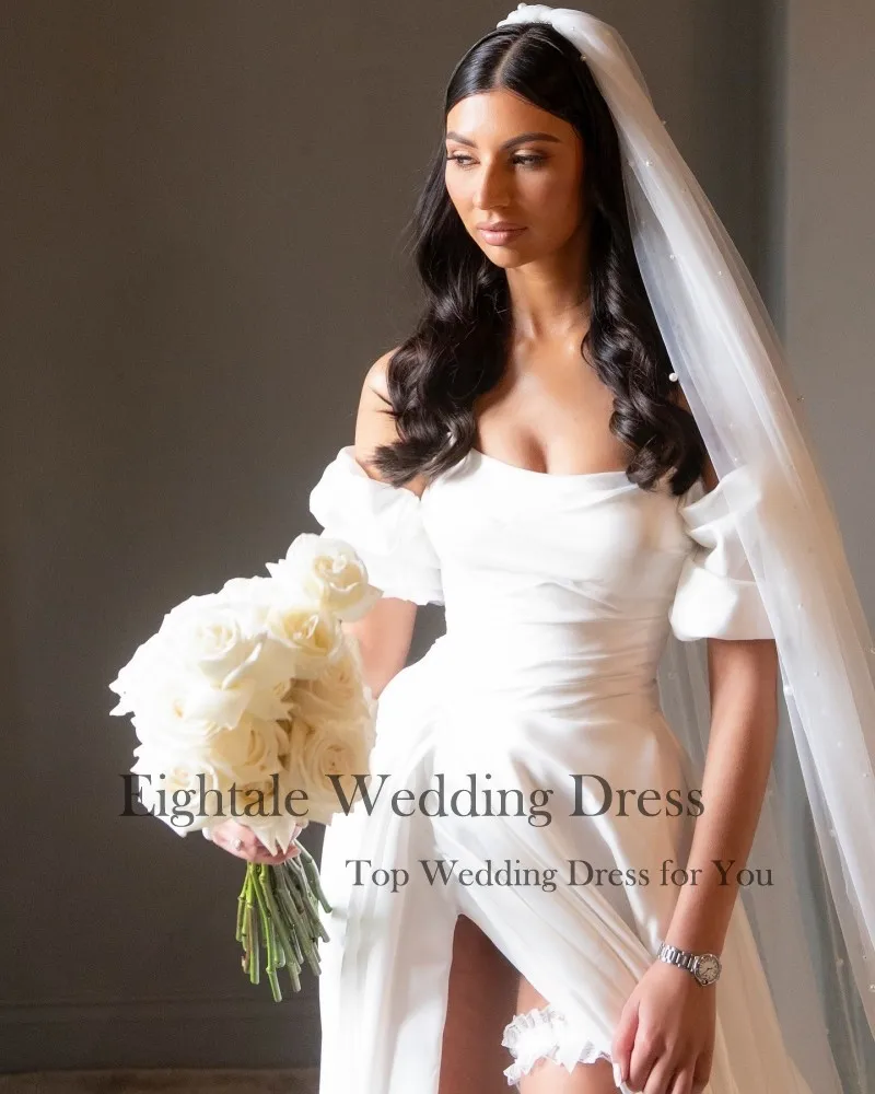 Eightale винтажное свадебное платье из атласа по индивидуальному заказу с открытыми