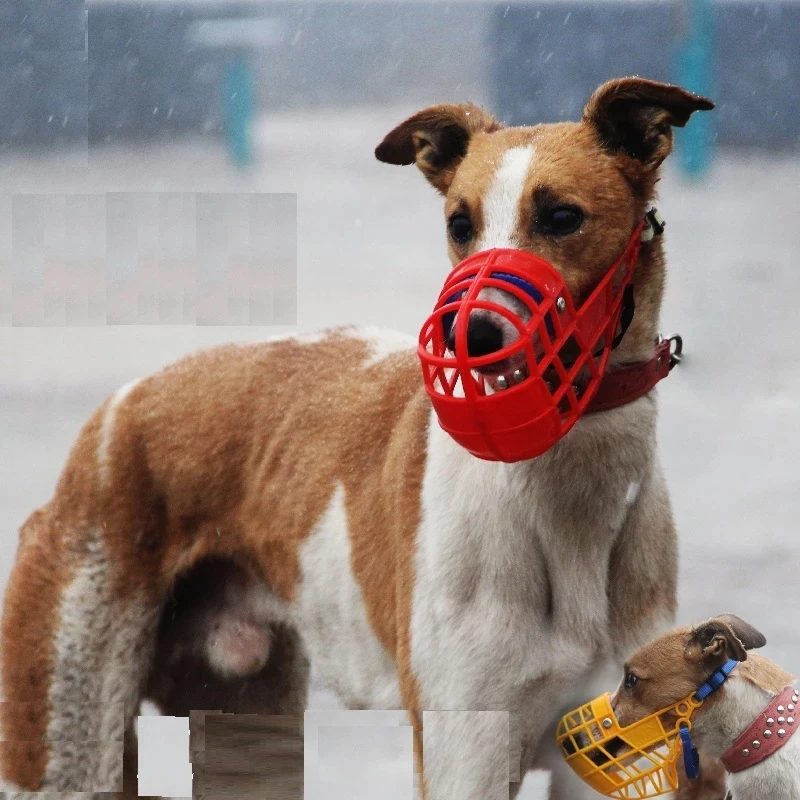 Breathable Pet Dog Muzzle Basket Muzzles Large Dogs Stop Biting Barking Chewing For Greyhound Gree Whippet Dogs Supplies