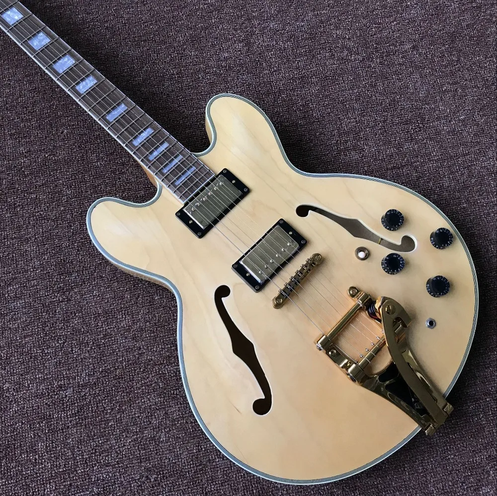 

F полый корпус, цвет под дерево, gitaar, корпус из красного дерева, джаз, гитара, вибросистема