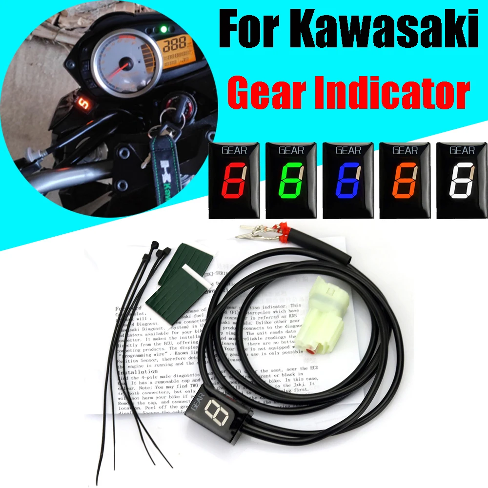 Gear Indicator For Kawasaki ER6N ER-6N ER-6F ER6F Versys 650 KLE650 Ninja 250R 300 Ninja 400 400R Motorcycle Gear Display Meter