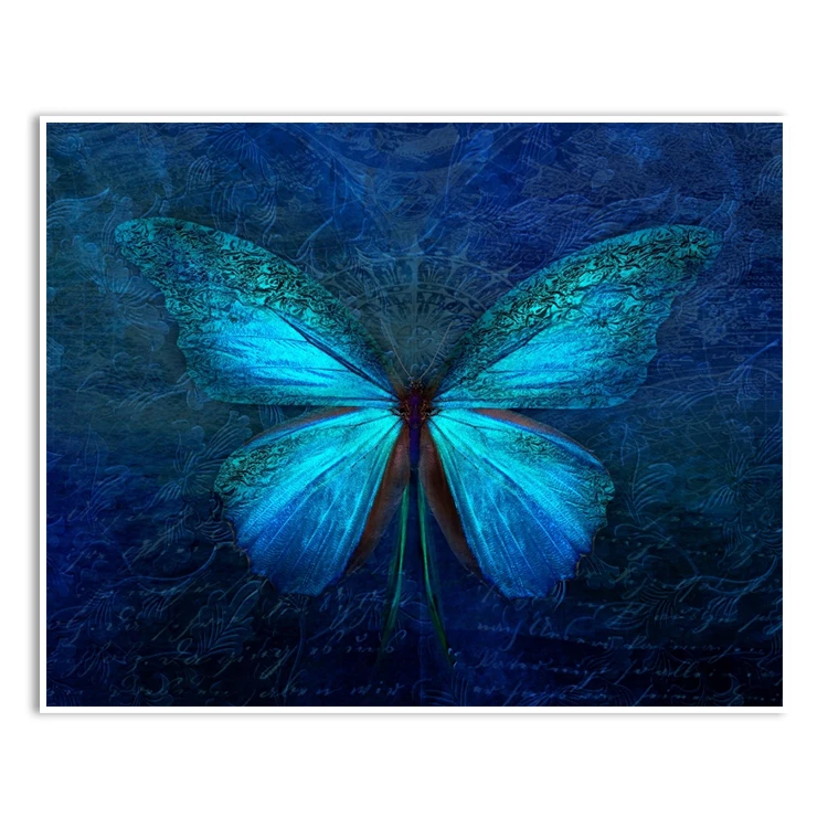 

cross language beautiful animal butterfly glossy finish crystal procelain painting paint by numbers custom oil paintings