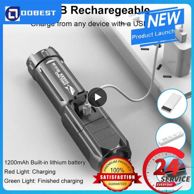 

Multi-focus Flashlight Standard Interface Torch Compact High Capacity Lithium Battery Electric Torch Multifunctional Torch