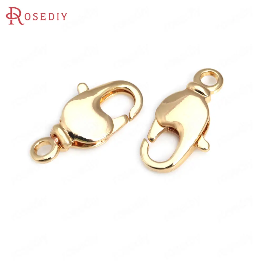 Латунные застежки-карабины для ювелирных изделий ожерелий браслетов фурнитура