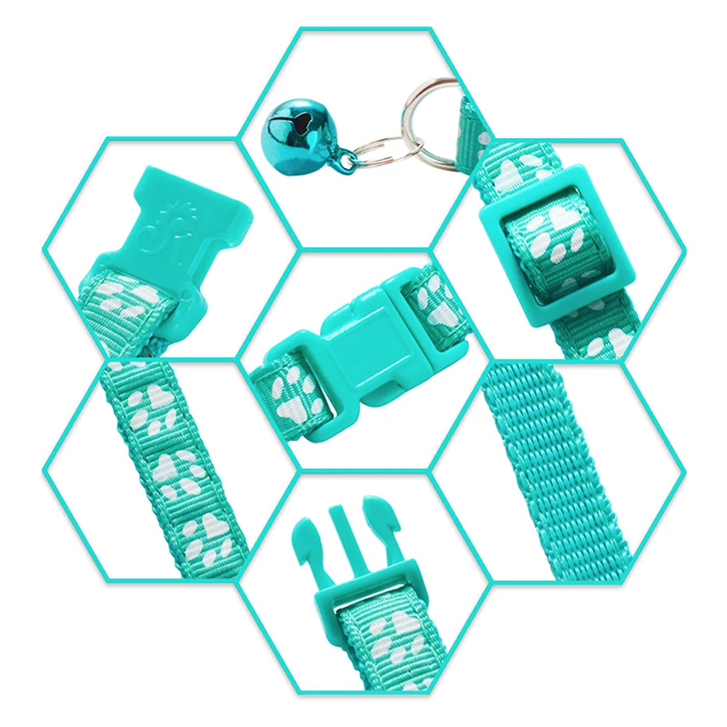 Регулируемый ошейник-колокольчик для кошек и собак с набором из 12 предметов