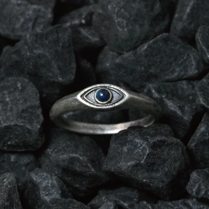 

Vintage Men's Silver Color Ring Hip Hop Punk Open Ring Cocktail Party Jewelry Accessories Gift for Boyfriend