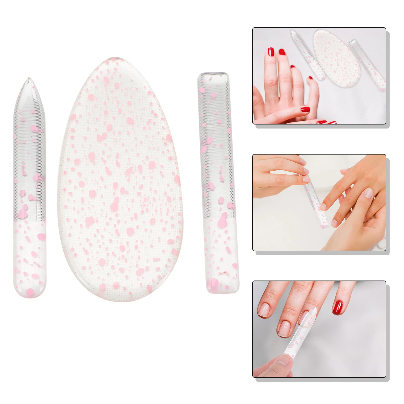 

Nail Shaper Spa Sets Women Shiner Polisher Block Glass Nail File Foot Grinder Set Feet Nail File Emery Board Glass Nail Buffer