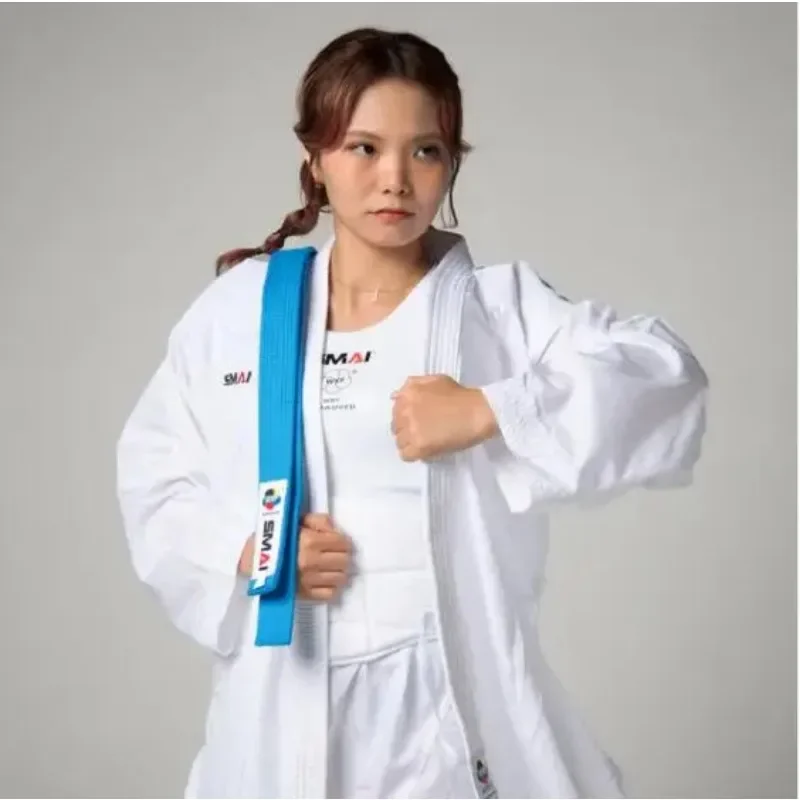 Фото Ремни WKF APPROVED SMAI Kata, ремни для каратэ, красные, синие цвета, ремни для каратэ используются от профессиональных бойцов №5
