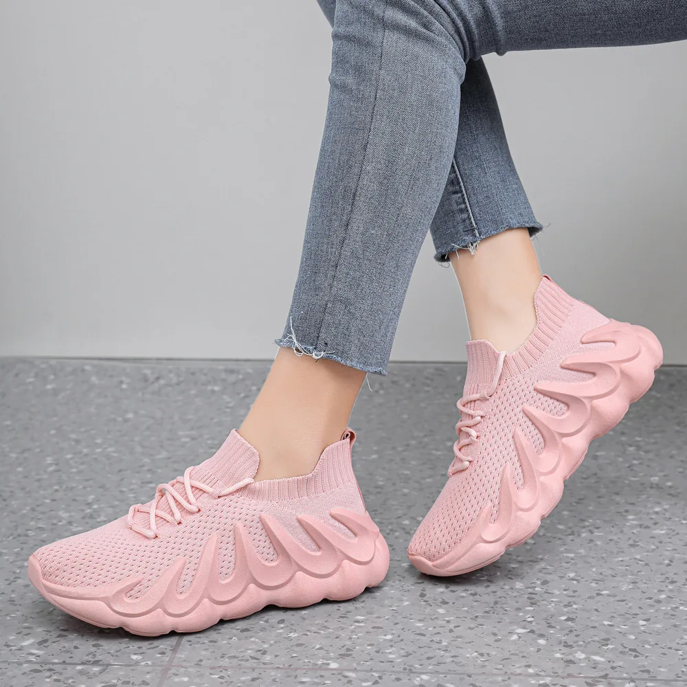 Breathable Sneakers Women Shoes Round Head Sneaker Fashion Sports Casual Solid Zapatillas De Deporte Zapatos Chaussure Femme