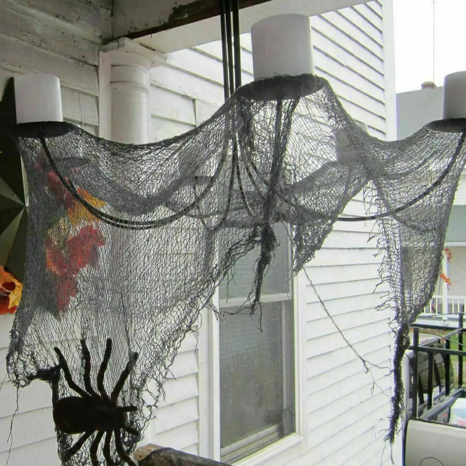 Halloween Decorations Creepy Gauze Cloth 30x157inches Window Table Door Net Spooky Fancy Dress Party Haunted Wall Home Decor images - 6