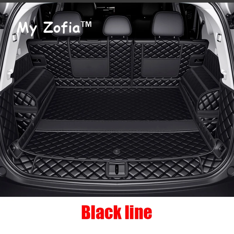 

Коврики в багажник автомобиля для Chery Jetour T1 2024 2025, кожаные коврики с полным покрытием, прочные коврики для багажника, аксессуары для внутреннего чехла