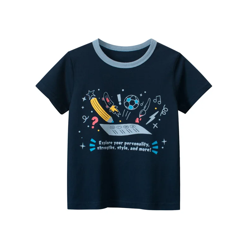 

Summer Kids Clothes Baby Boy Cotton Short Sleeve T-Shirt Cartoon Bottoming Shirt Girls Sport T Shirts Tops Outfits Ropa De Niña