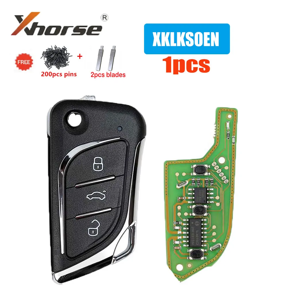 

1pcs Xhorse XKLKS0EN VVDI Wire Remote Key 3 Buttons Universal Car Remote Key for VVDI Mini Key Tool VVDI2 Car Keys with Blades