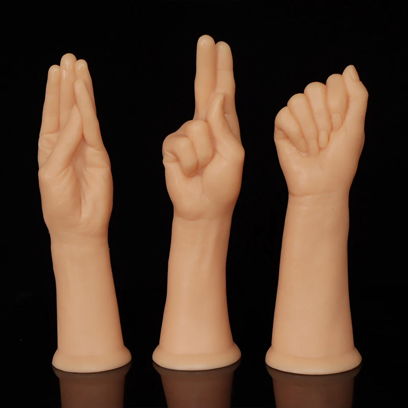 Большой кулак Анальная диляция Смешные Руки пробка огромная с присоской массаж