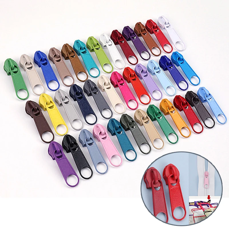 

37 цветов катушка автоматический замок съемник молнии для нейлоновой молнии слайдер для DIY швейный инструмент