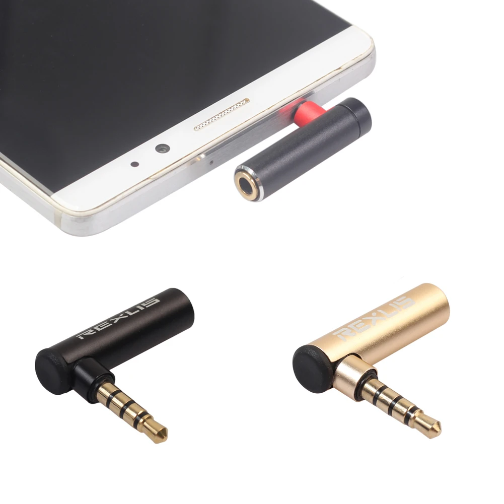 

3.5mm Female Jack To 3.5mm Male Plug Right Angle Connector Audio Cable 90 Degree Audio Adapter For Mobile Phones Tablet Computer