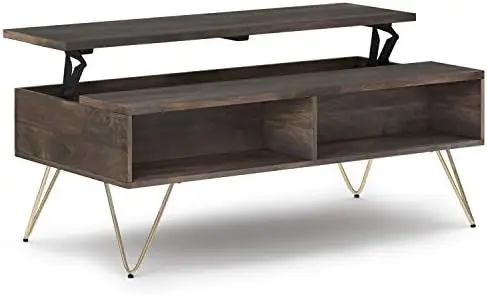 

Прямоугольный промышленный журнальный столик из манго и металла, ширина 48 дюймов, для гостиной и семейной комнаты