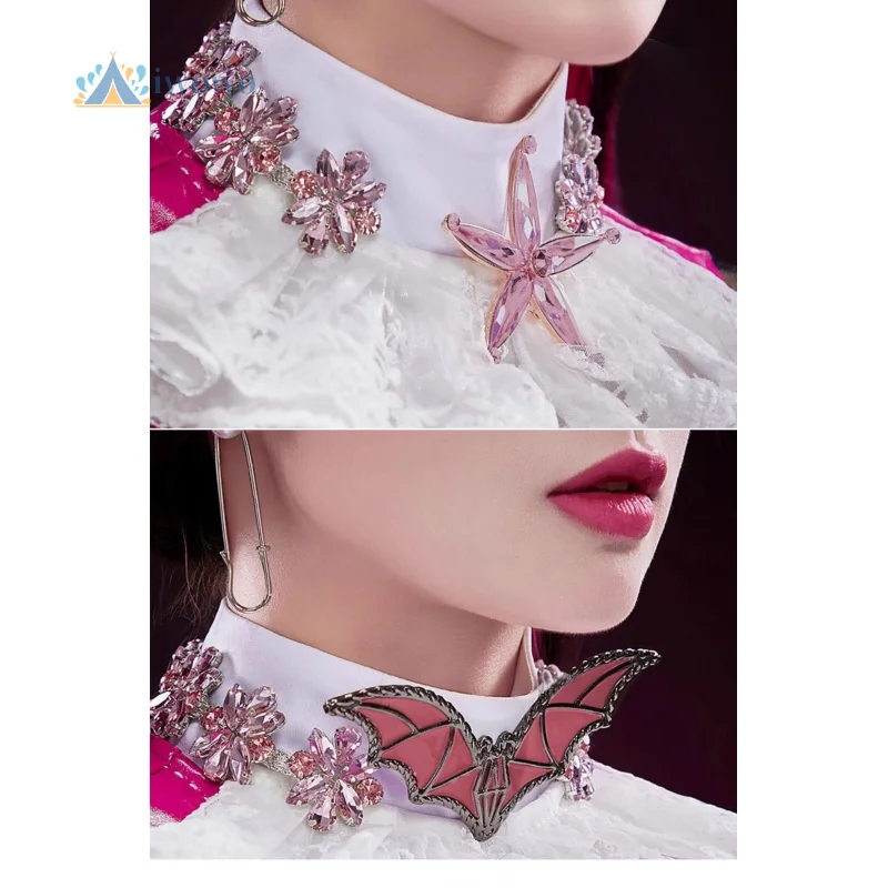 Фото Monster Cos High Косплей Костюм Дракулауры Аниме Вечеринка Школьная Форма Искусственная Кожа Хэллоуин Играть Ролевая Одежда Костюм HERO №5
