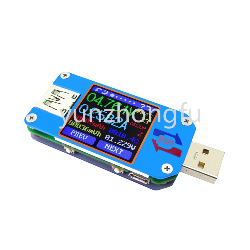 

UM25 QC2.0/3.0 4-24V 0-5A LCD Display USB Voltmeter Type- C USB Ammeter Voltmeter For Current Voltage Tester Charge