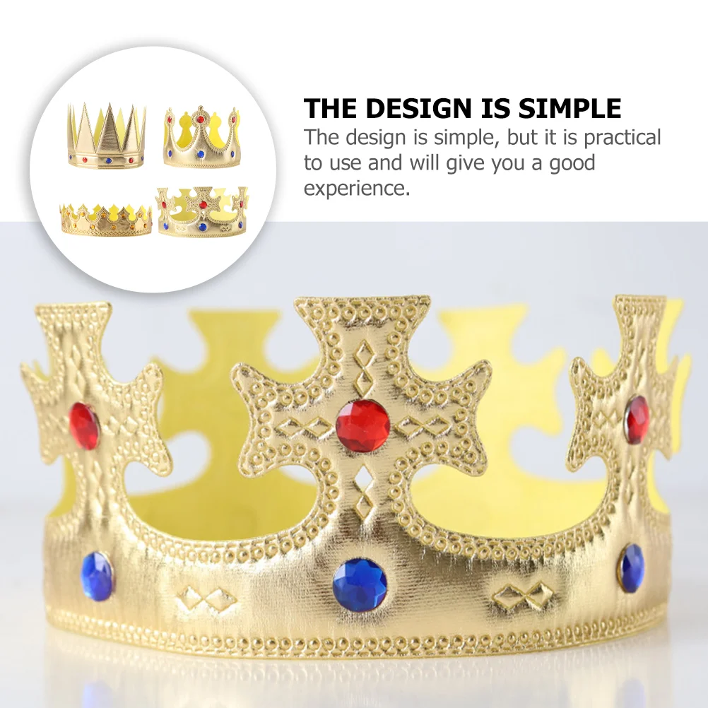 Короны король день рождения принц Дети Мальчики вечевечерние НКА тиара Золотая