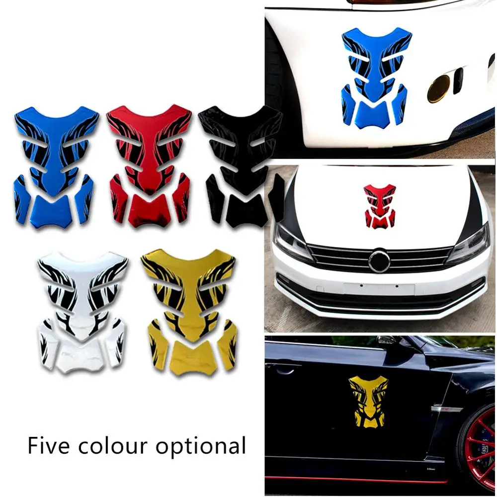 

For Honda Yamaha Tankpad Sticker Fishbone 3D Tank Pad Stickers Oil Gas Protector Cover Decoration Flame Motorcycle Accessories