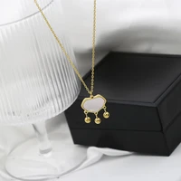 aradoo ping an ruyi longevity lock shell pendant necklace chinese style light luxury shell clavicle chain necklace
