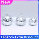 Лидер продаж, рождественские украшения в виде шаров 3 см, 5 см, мини-зеркальный шар для дискотеки, украшение для рождественской елки, подарки для рождевечерние