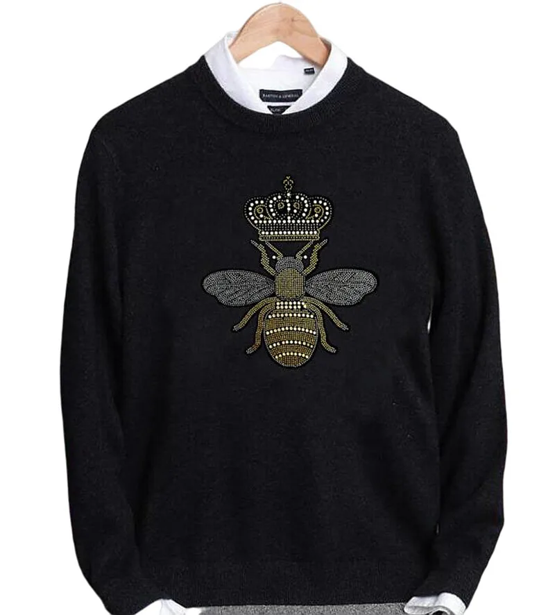 

Anime Men Autumn/winter new thickened cotton sweater Casual warm round neck sweater for men