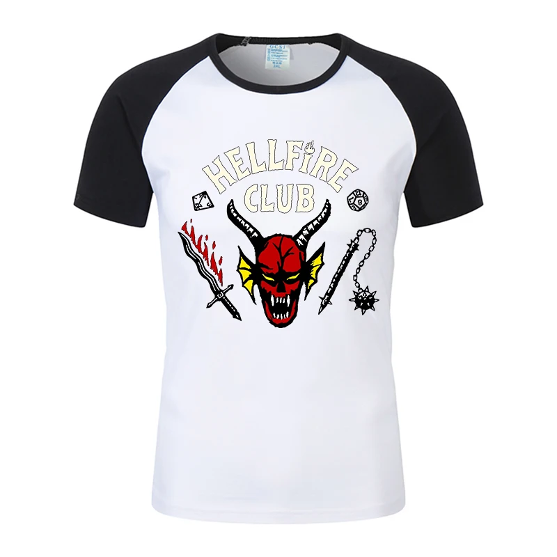 

Hellfire Club T Shirt Stranger Things Tops 100% Cotton Man Tees Harajuku TV Fans 2022 Summer Customize Print Short Sleeve Unisex