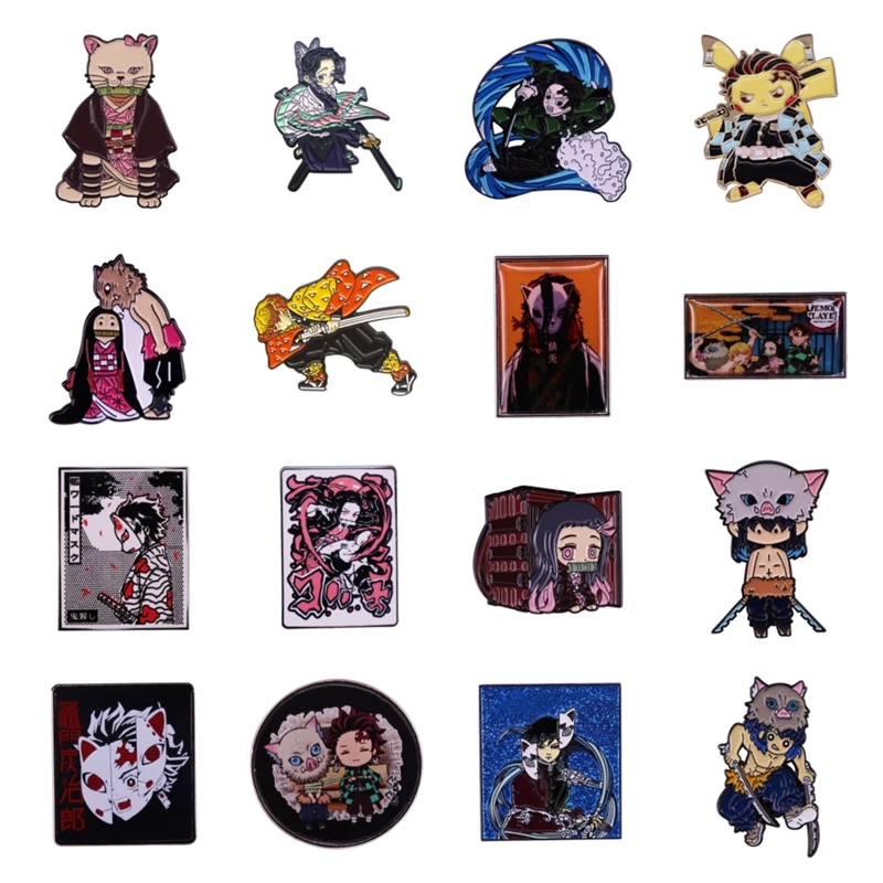 

Novelty Hard Enamel Pins Japanese Style Anime Badge Gifts for Cartoon Animination Fans Brooch for Jewelry Accessory
