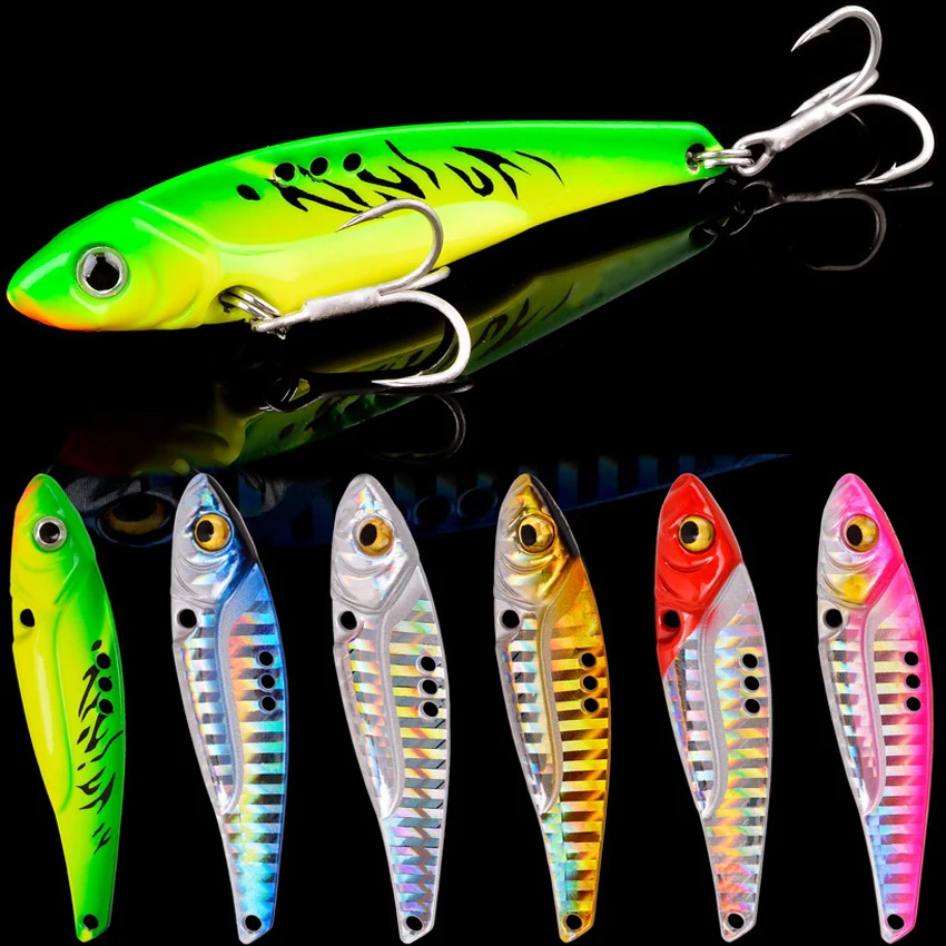 

6Pcs Metal Vib Blade Lure 7/10/12/14/15/18/25G Sinking Vibration Baits Vibe for Bass Pike Fishing Blue Silver Gold Pink Lures