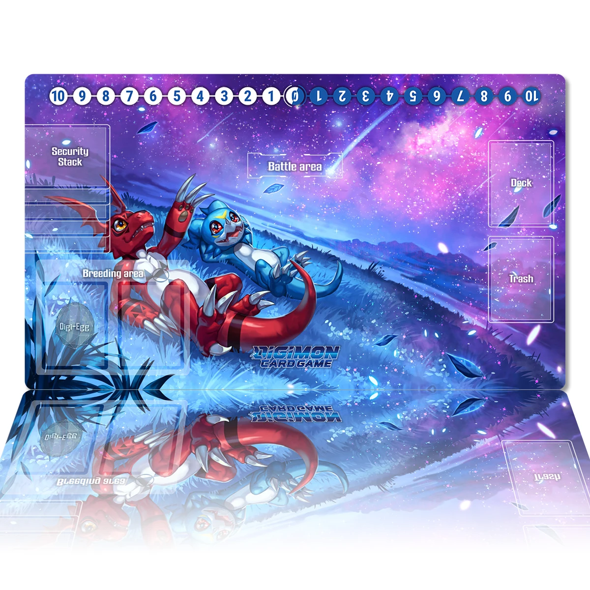 

Digimon Playmat Guilmon DTCG CCG Card Game Board Game Mat Anime Mouse Pad Custom Desk Mat Gaming Accessories with Zones Free Bag
