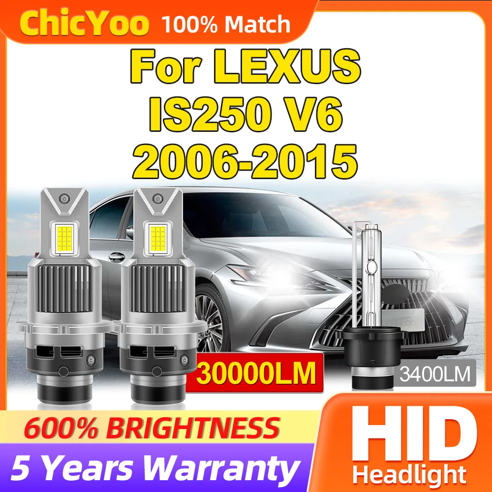 Ксеноновые лампы HID 300 лм 6000 Вт головного света 12 В 2006 K белые для LEXUS IS250 V6 2011-2012 2013