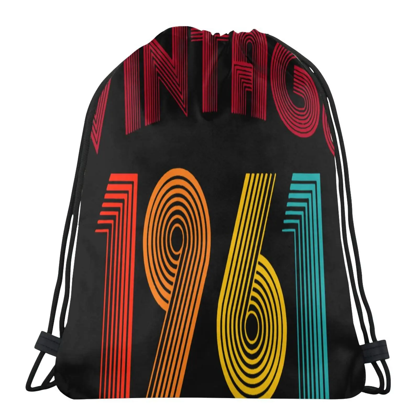 

1961 58 Years Old Birthday Idea Bag Ball Pocket Bag For Girls Backpack Tote Bag Small Fabric Bag String Bag Initial Custom Bag