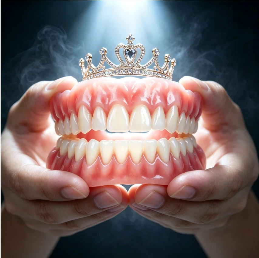 Фото Ограниченное количество: Зубные протезы ORALHOE Gel Fit из полимерной смолы, комфортные и долговечные искусственные зубы для замещения отсутствующих зубов, легко чистятся. №1