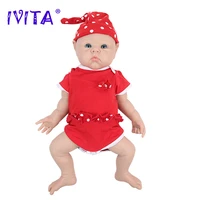ivita wg1525 18 5inch 3 29kg 100 full body silicone reborn baby doll realistic girl dolls soft baby diy blank children toys