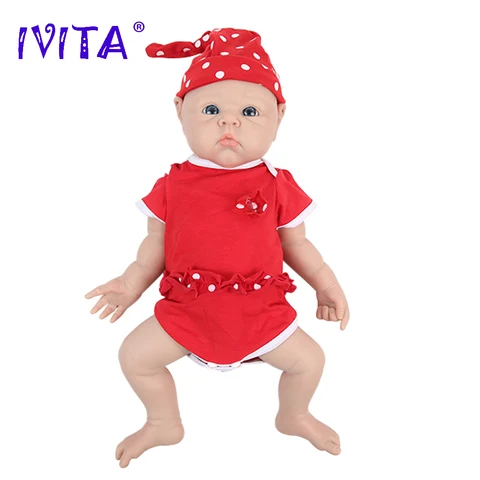 IVITA WG1525 18,5 дюймов 3,29 кг 100% полный корпус силиконовая кукла Reborn Baby реалистичные куклы для девочек Мягкие Детские DIY пустые детские игрушки