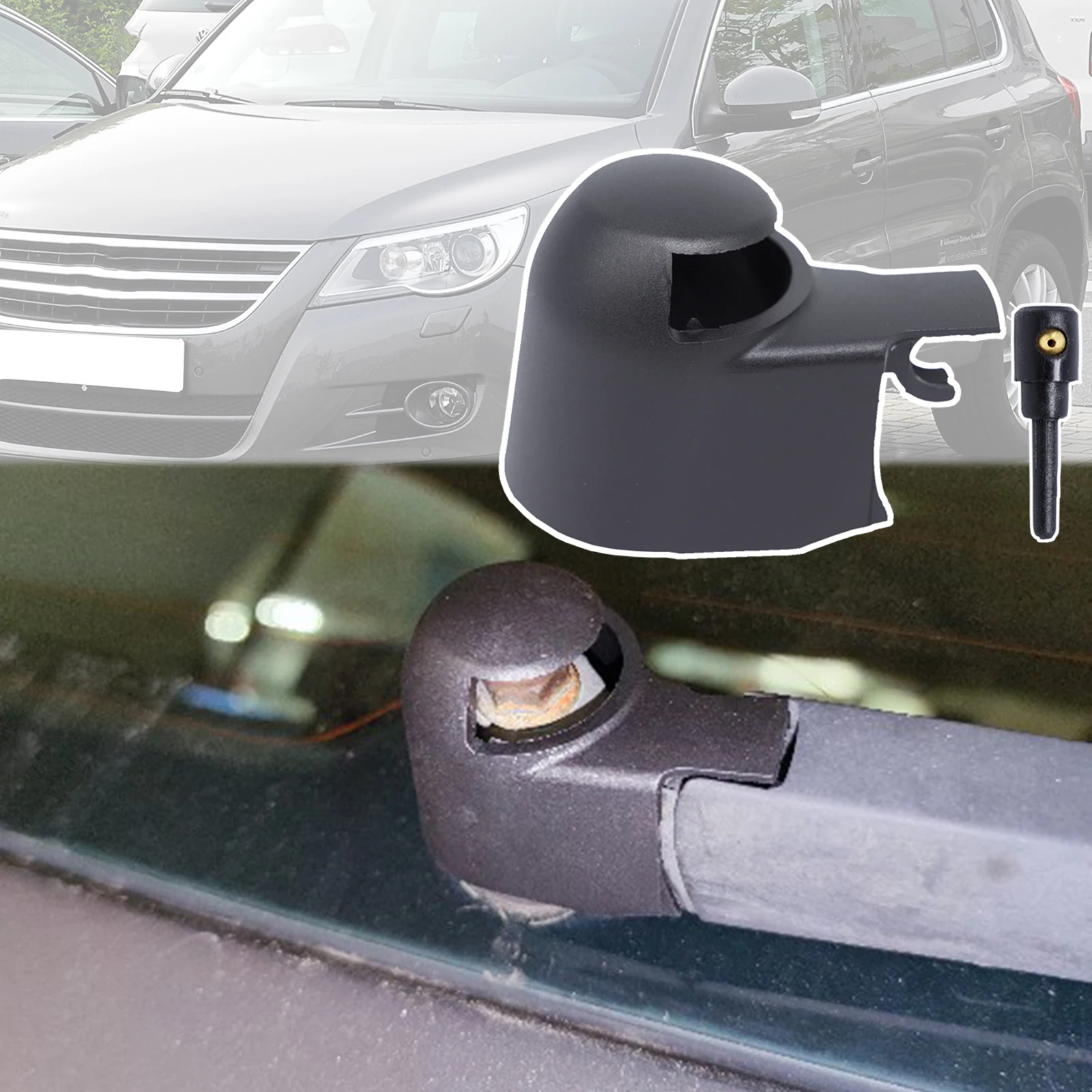 Фото Для SKODA FABIA MKI-6Y2-6Y5 1999-2008 Seat Ibiza задний рычаг стеклоочистителя крышка лезвия распылительной форсунки шайба коромысло крышка болта №3