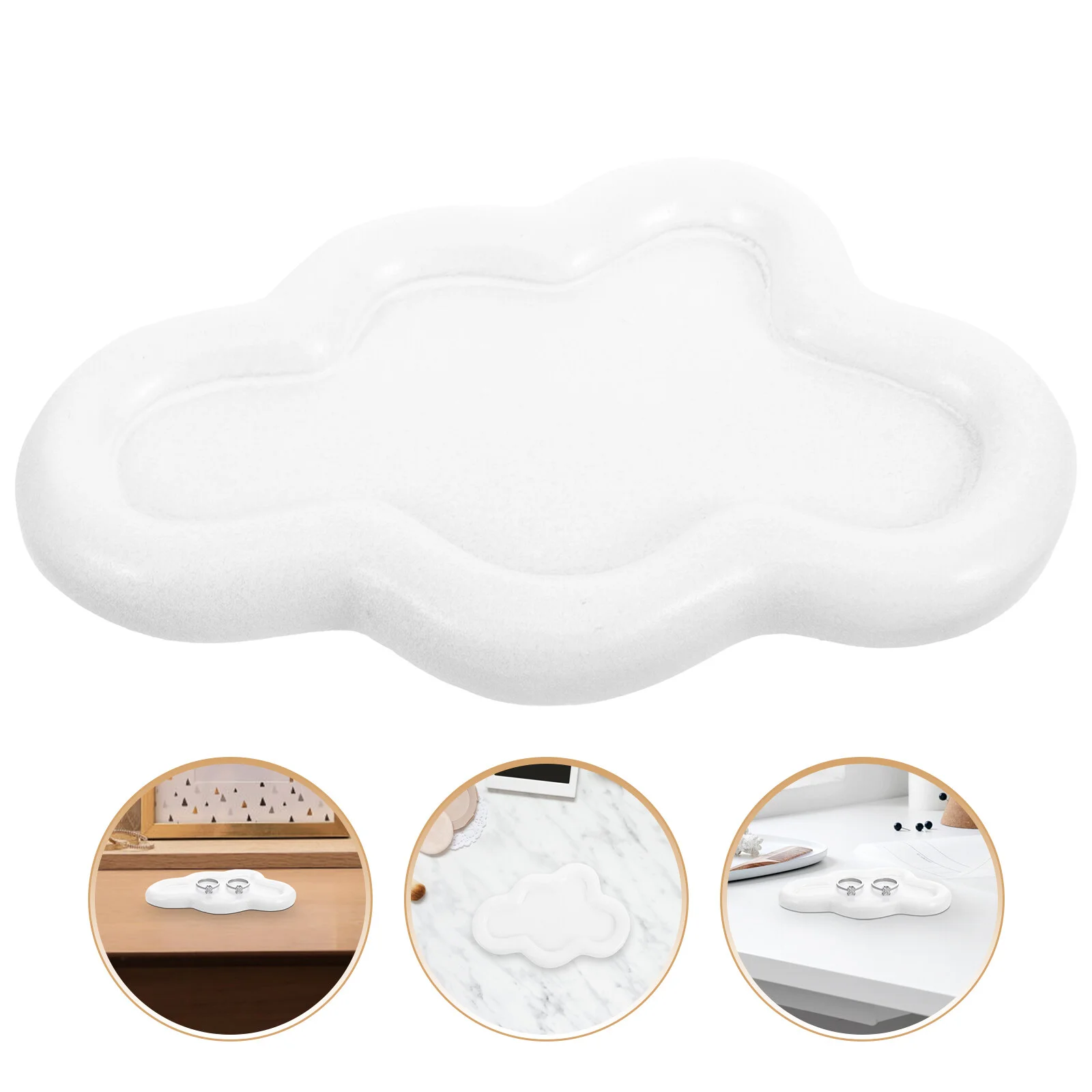 Crafts Earrings Holder Lipstick Plate Jewelry Dish Tray Organizer Storage For Candles